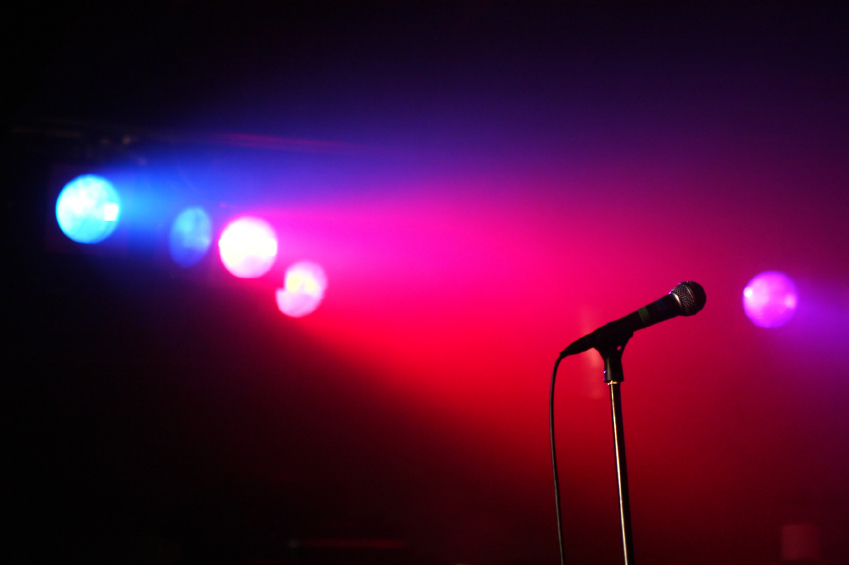 microphone and spotlight